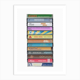 Wes Anderson Film Tracks - Cassette Print Music Poster Art Print