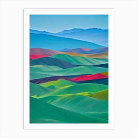 Death Valley National Park United States Of America Blue Oil Painting 2  Art Print