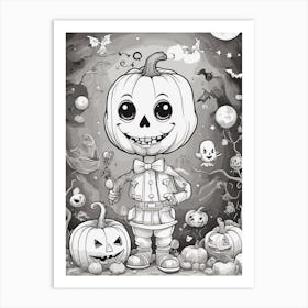 Halloween Jack O Lantern 1 Art Print