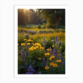 Sunset In The Meadow 5 Art Print