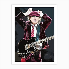 angus young ac dc band music 4 Art Print