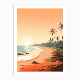 Baga Beach Goa India Golden Tones 2 Art Print