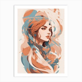 Asian Girl Art Art Print