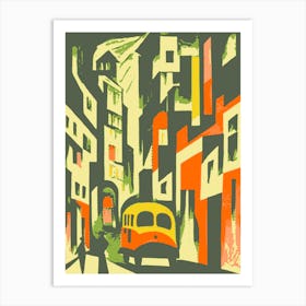 Abstract City Street 1 Art Print