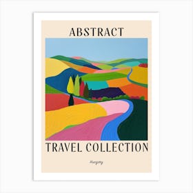 Abstract Travel Collection Poster Hungary 1 Art Print