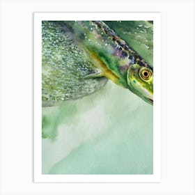 Lizardfish Storybook Watercolour Art Print