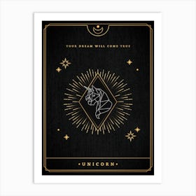 Unicorns — 🃏 Tarot Card deck, Tarot geometric Art Print