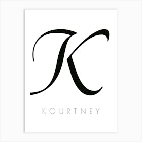 Kourtney Typography Name Initial Word Art Print
