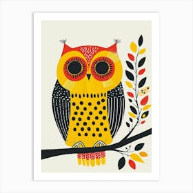 Yellow Owl 3 Art Print