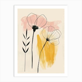 Philadelphia Flower Market Boho Minimalist Style Art Print