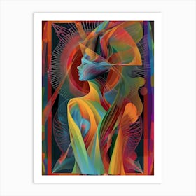 Portrait of a man, trippy, colorful, "The Edge Of Tomorrow" Art Print