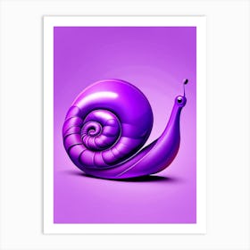 Full Body Snail Purple Pop Art Art Print