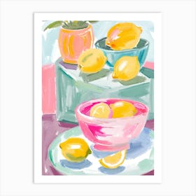 Lemon Bowl Print Art Print