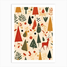 Christmas Tree Pattern Art Print