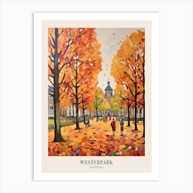 Autumn City Park Painting Westerpark Amsterdam Netherlands 1 Poster Art Print