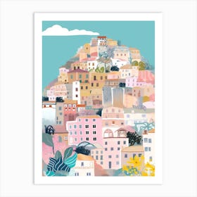 Positano 2, Italy Illustration Art Print