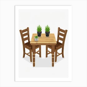 Table And Chairs 2 Art Print