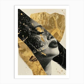 Gold And Black 62 Art Print