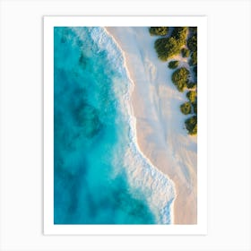 Aerial View Of A Tropical Beach 8 Art Print