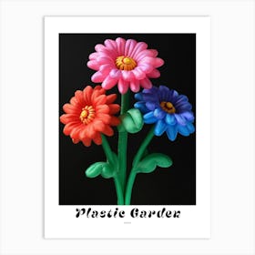 Bright Inflatable Flowers Poster Zinnia 2 Art Print