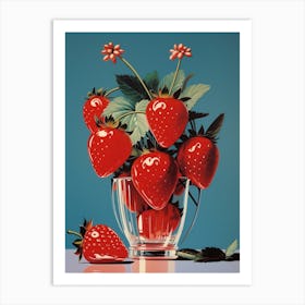 Vintage Strawberries Pop Art Photography Inspired 3 Art Print