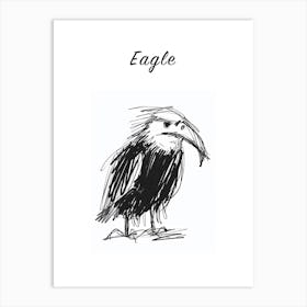 B&W Eagle Poster Art Print