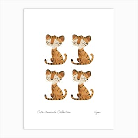 Cute Animals Collection Tiger 3 Art Print