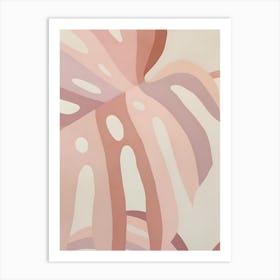 Pink Tropical Leaf Art Print