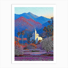 Rancho Cucamonga, City Us  Pointillism Art Print