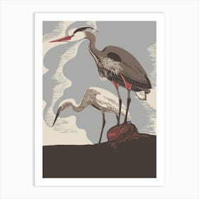 Herons Art Print