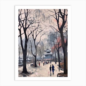 Winter City Park Painting Yoyogi Park Taipei Taiwan 3 Art Print