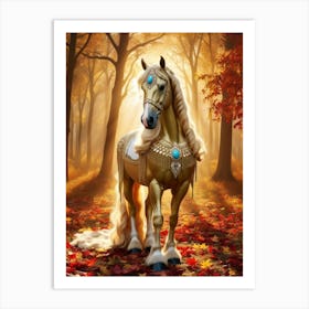 Golden Horse Art Print