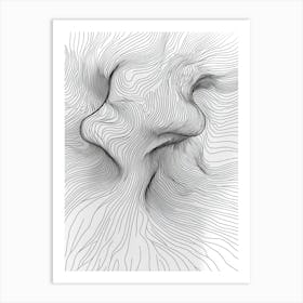 Abstract Line Drawing 9 Art Print