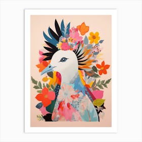 Bird With A Flower Crown Dove 1 Art Print