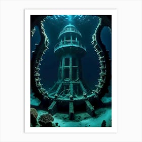 Octopus Lighthouse-Reimagined Art Print