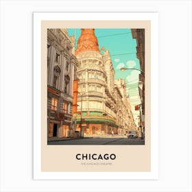 The Chicago Theatre Chicago Travel Poster Art Print