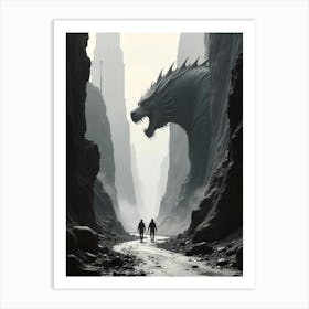 Monster In A Cave Art Print