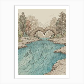 Heart Bridge Art Print