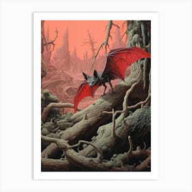 Mexican Free Tailed Bat Painting 1 Art Print