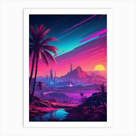 Neon City Art Print