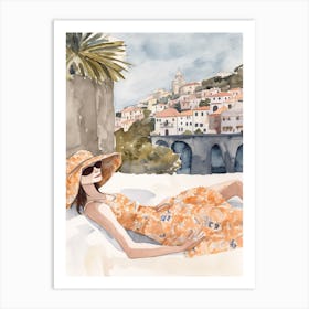 Lounging In Amalfi Art Print