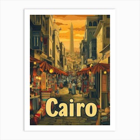 Aihrgdesign A Classic 1960s Travel Poster For Cairo Art Print