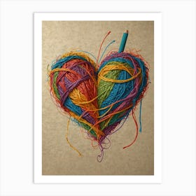 Heart Of Yarn 7 Art Print