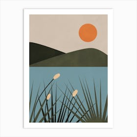 Sunset Over Water Art Print