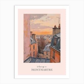 Mornings In Montmartre Rooftops Morning Skyline 4 Art Print