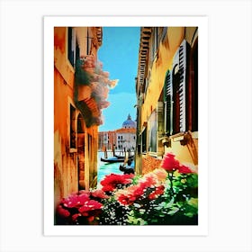 Beautiful Venice, Double Exposure Art Print