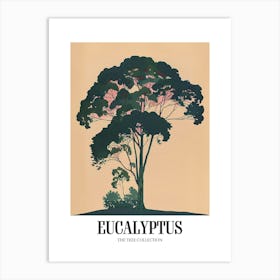 Eucalyptus Tree Colourful Illustration 3 Poster Art Print