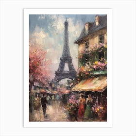 Eiffel Tower Paris France Pissarro Style 1 Art Print