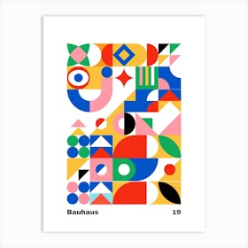 Geometric Bauhaus Poster 19 Art Print