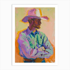 Painting Of A Cowboy 6 Art Print